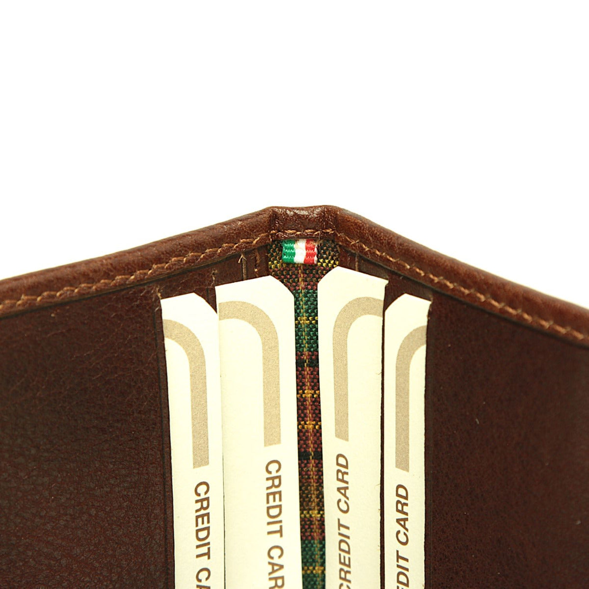 Portafoglio con chiusura con clip. Marrone con RFID