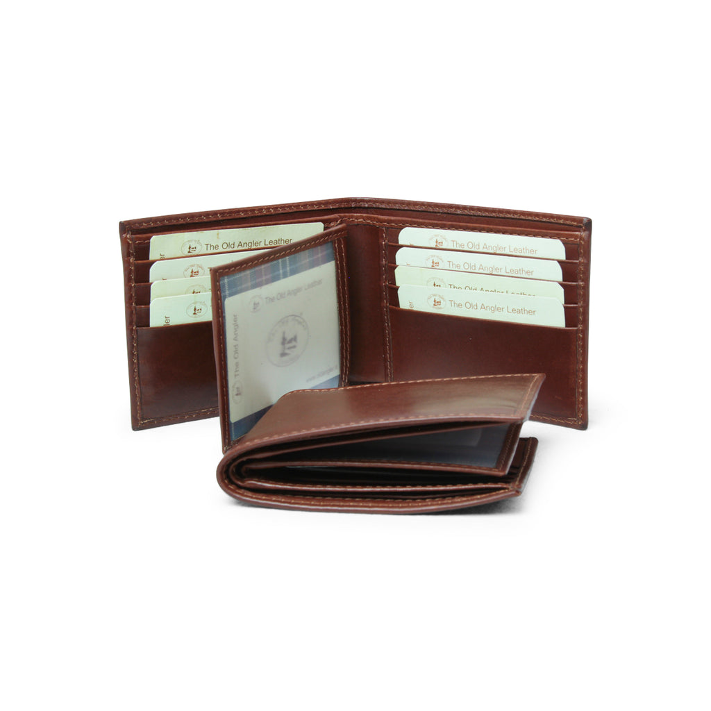 Portafoglio in pelle marrone con RFID