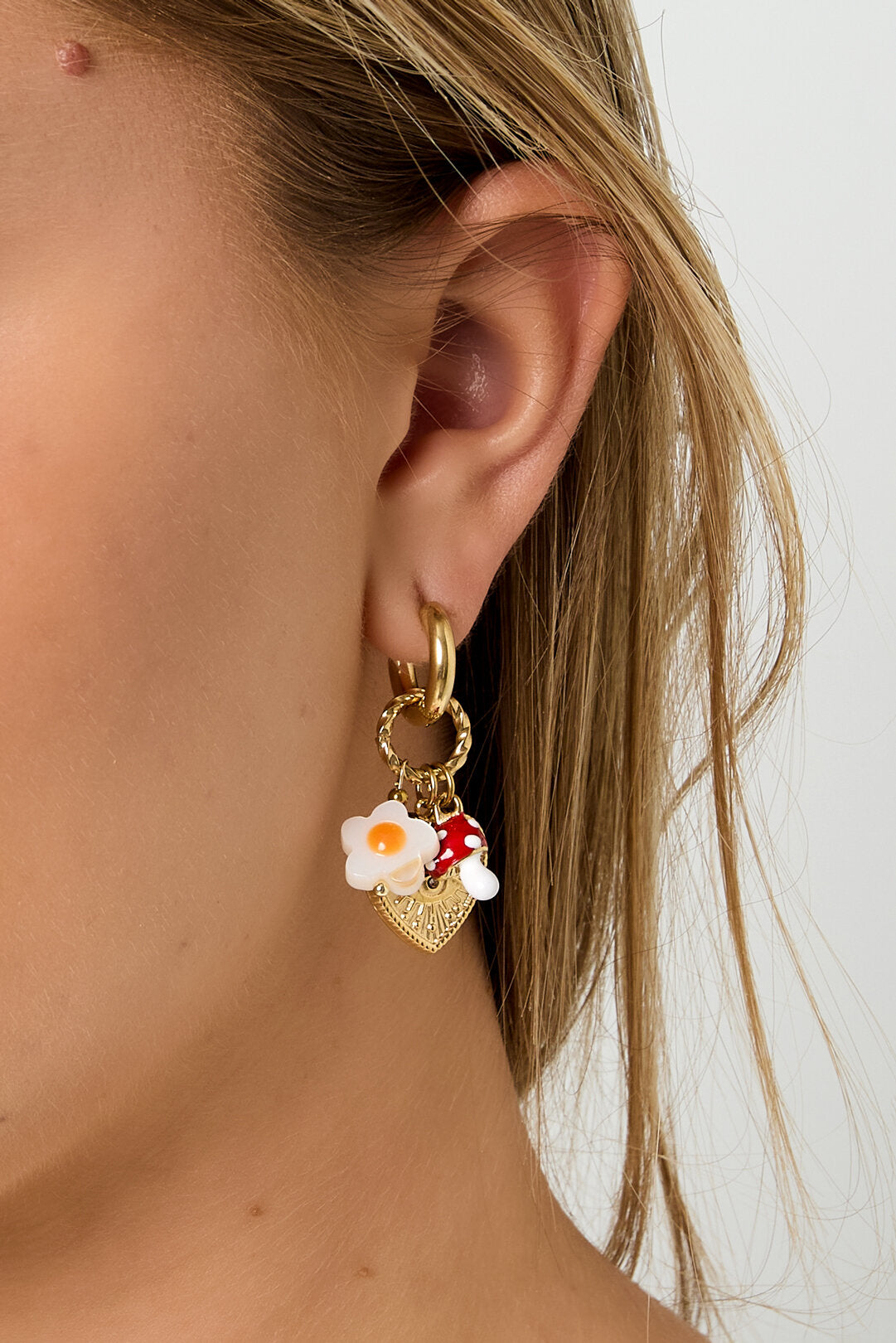 Orecchini pendenti Fiore Occhio del diavolo Cuore pianta Casual Quotidiano Semplice Serie Gioielli da donna
