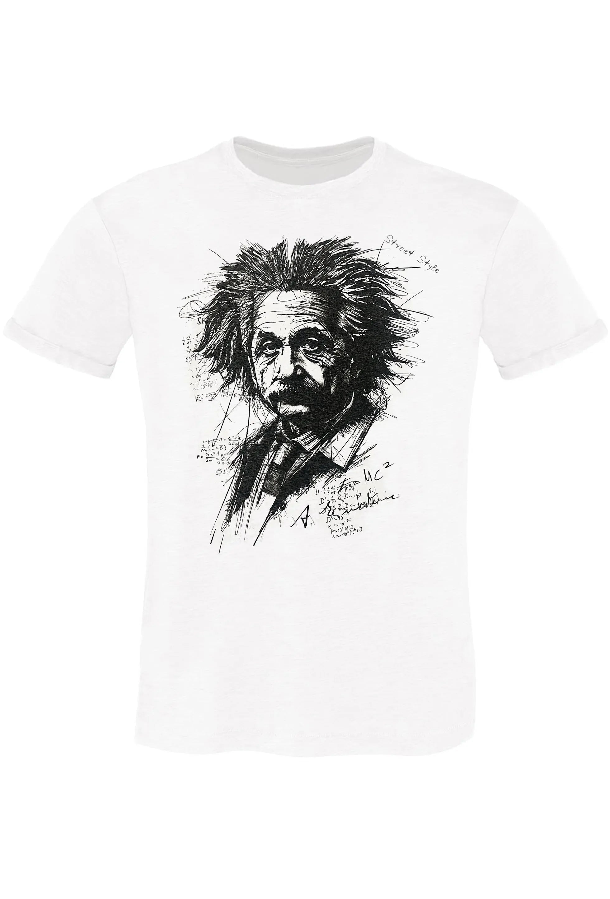 Albert Einstein — T-shirt Uomo Urban Slub Cotone