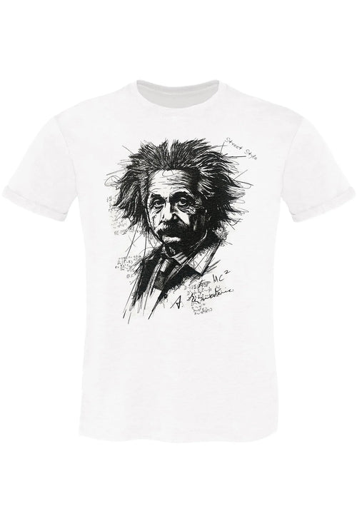 Albert Einstein — T-shirt Uomo Urban Slub Cotone