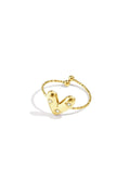 Anello a Cuore Regolabile con Strass