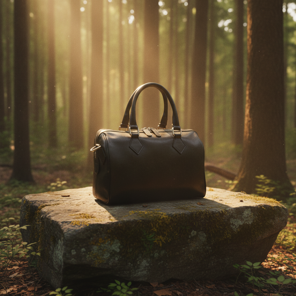 Borsa bauletto in pelle nera con due manici, chiusura con cerniera e tracolla.