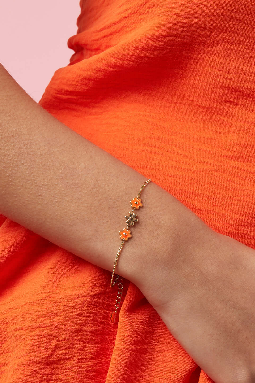 bracciale fiori colorati