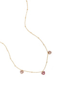 Collana Pietre Rosa e Strass