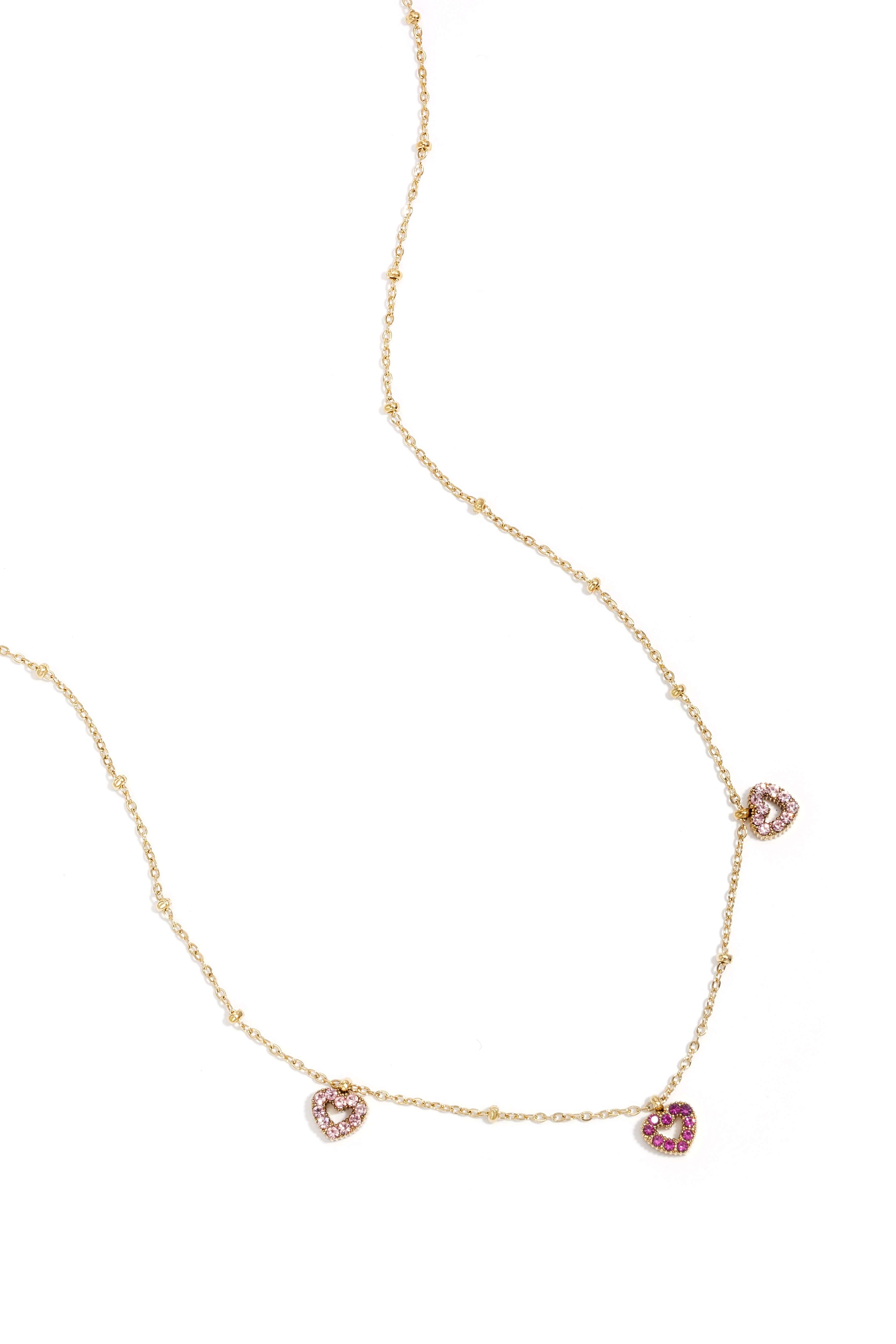 Collana Pietre Rosa e Strass