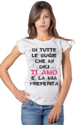 Di Tutte le Bugie 'Ti Amo' – T-shirt Donna Cotone Bio