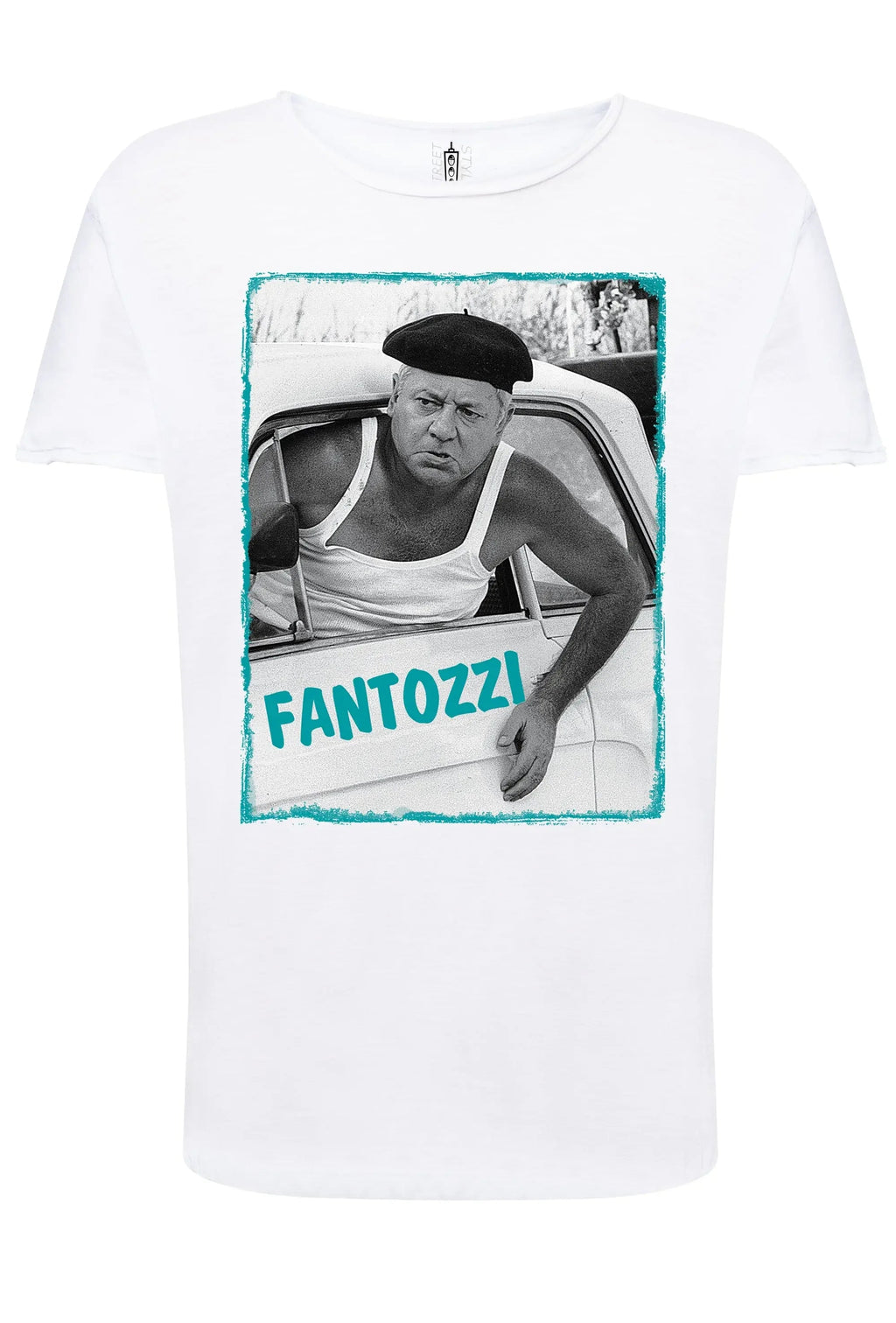 T-shirt uomo 100% cotone eco-friendly con grafiche Fantozzi, stile STREET STYLE, morbida e traspirante.