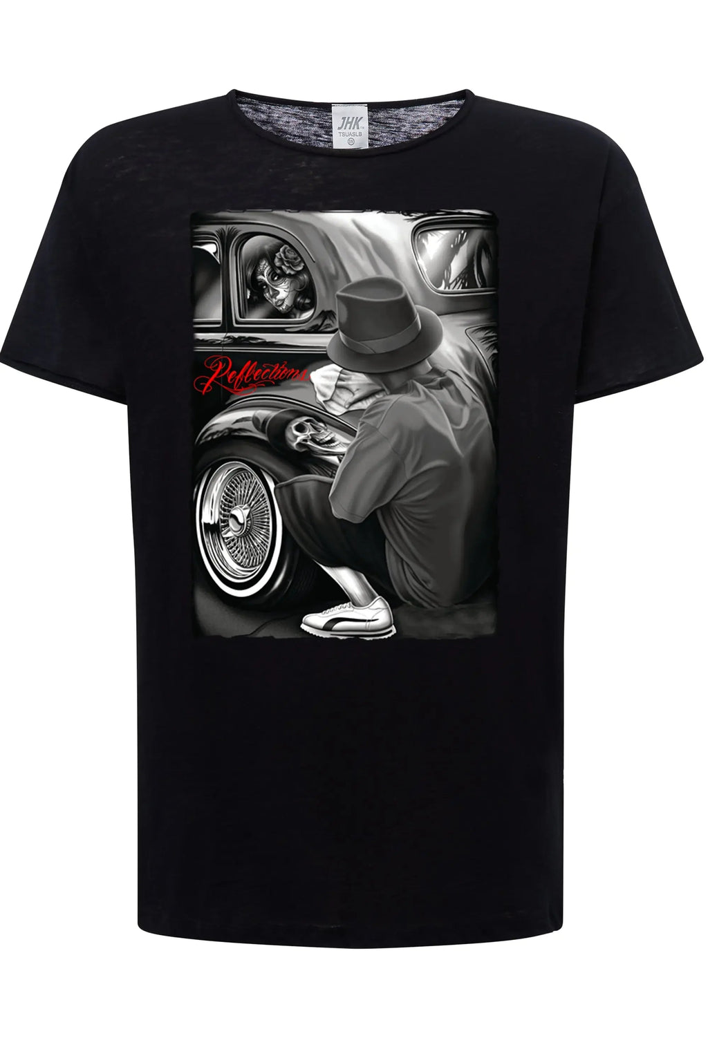 Gonzales Tattoo Skull - T-shirt Uomo Cotone Fiammato