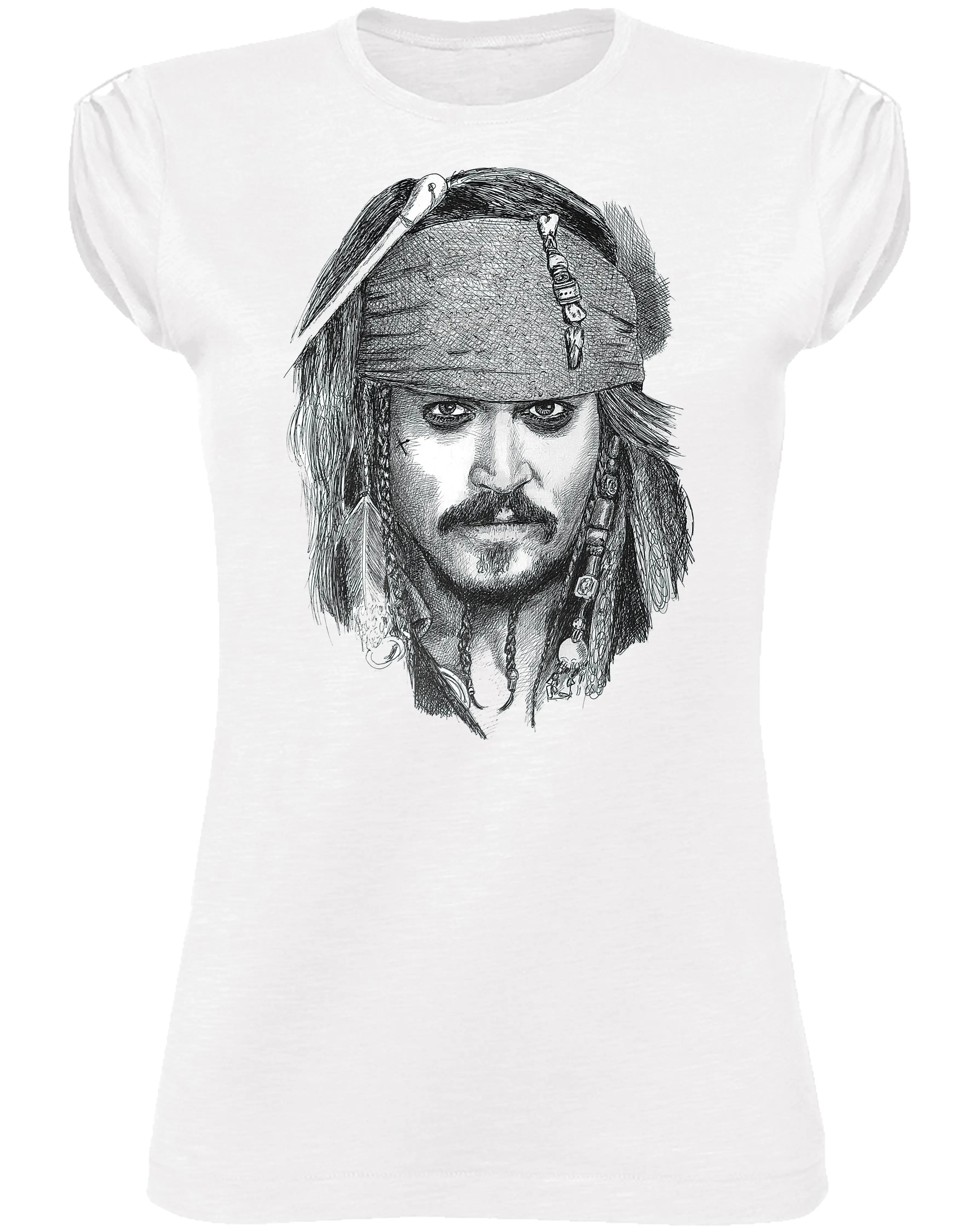 T-shirt Donna The Legend – Pirata Stilizzato con design audace e stampa HD, ideale per look urbani.