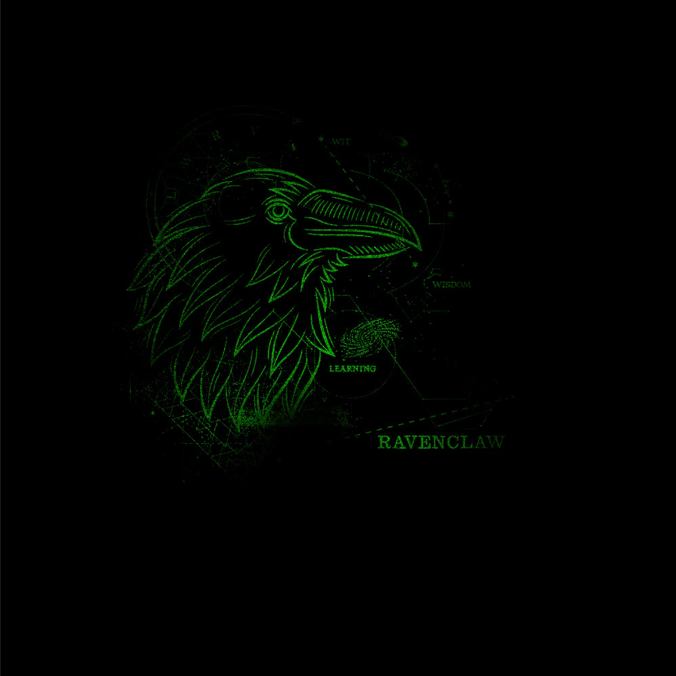 Maglietta Harry Potter Corvonero Luminosa 5055756892664 - T-Shirt Glow in the Dark Ufficiale Casa Ravenclaw