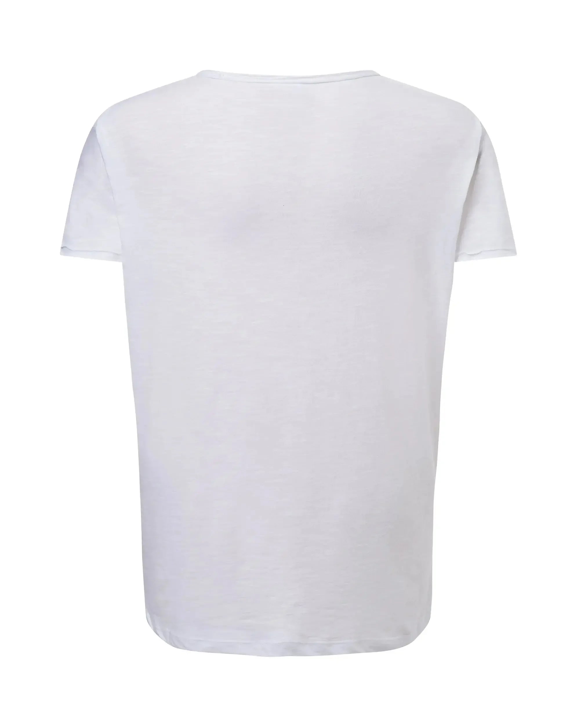 T-shirt Popeye Jack Daniels uomo vista posteriore in cotone fiammato bianco, design street style.