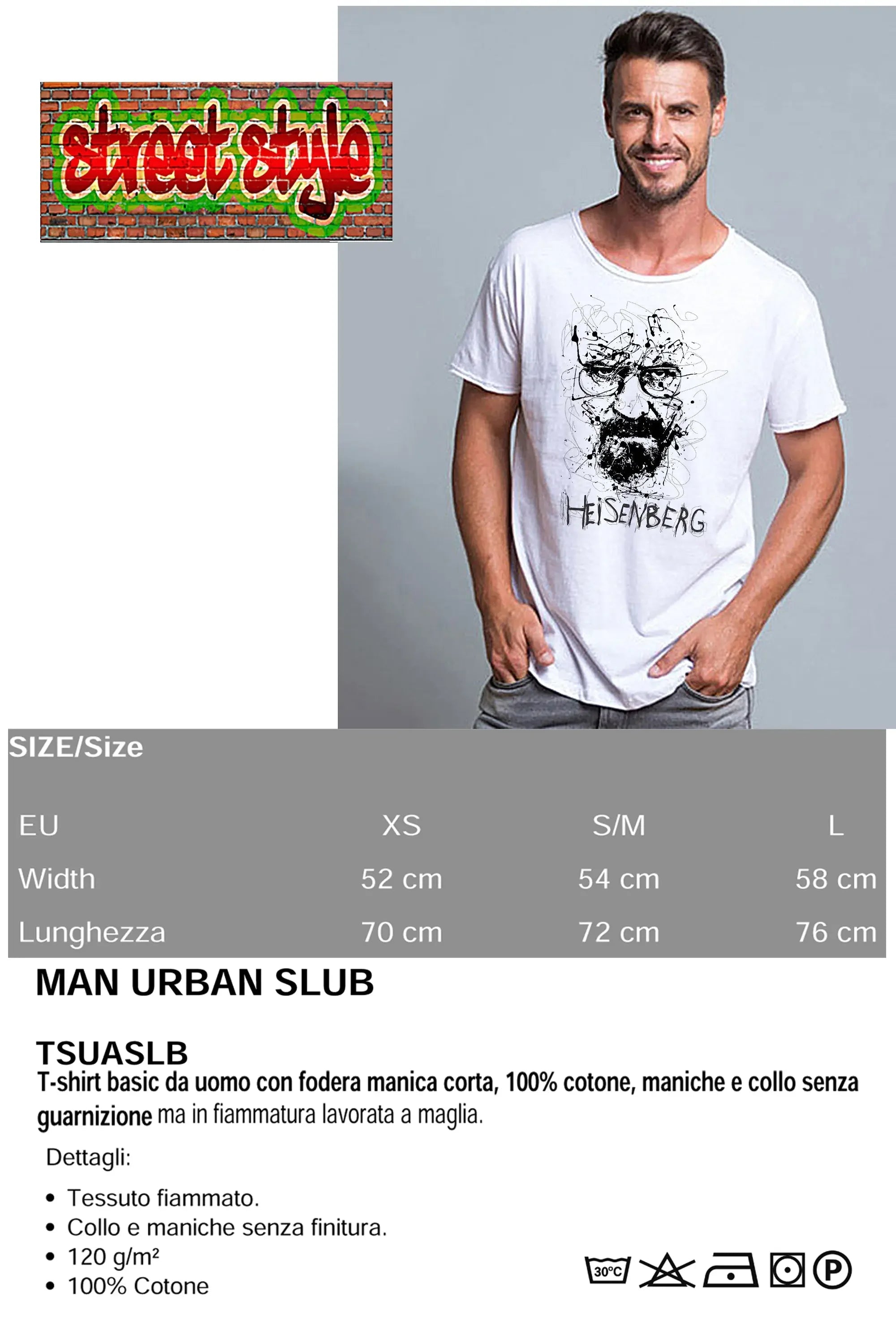 Heisenberg Stilizzato - T-shirt Uomo Urban Slub