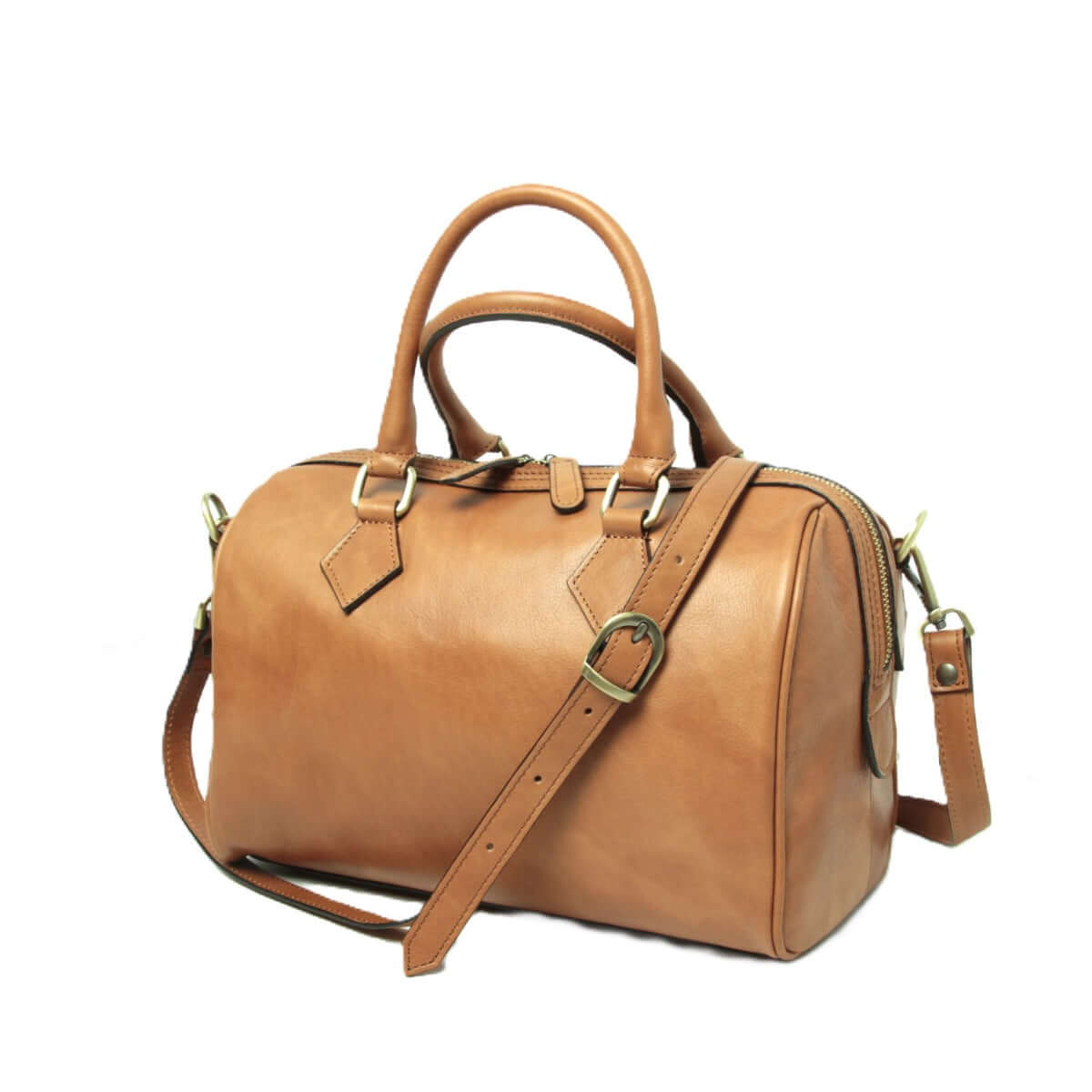 Vetrina Fiorentina -Bauletto due manici in pelle- coloniale-