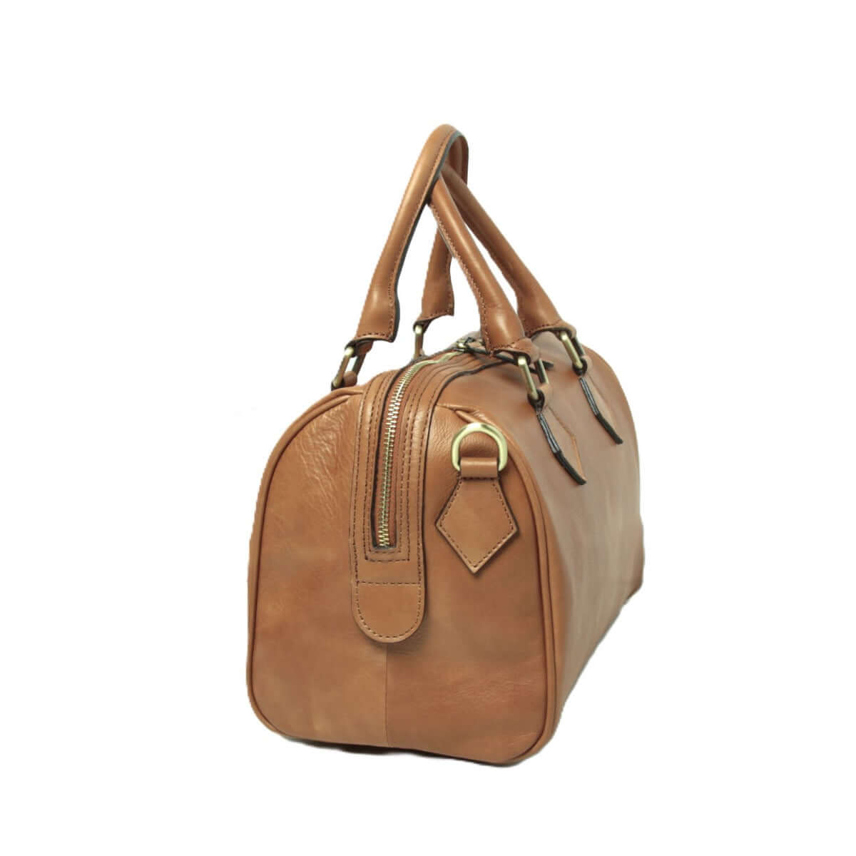Vetrina Fiorentina -Bauletto due manici in pelle- coloniale-