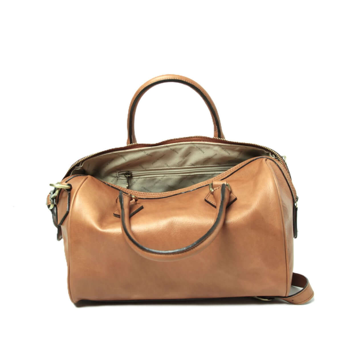 Vetrina Fiorentina -Bauletto due manici in pelle- coloniale-
