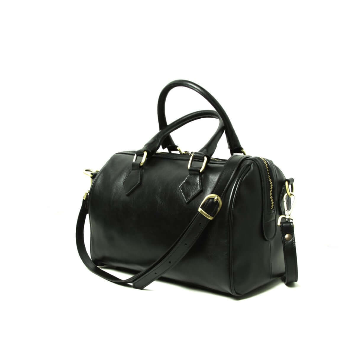 Vetrina Fiorentina -Bauletto due manici in pelle - nero-