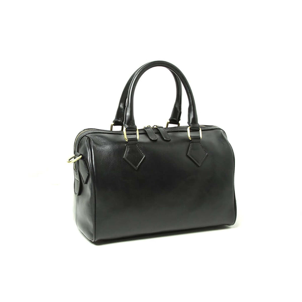 Vetrina Fiorentina -Bauletto due manici in pelle - nero-