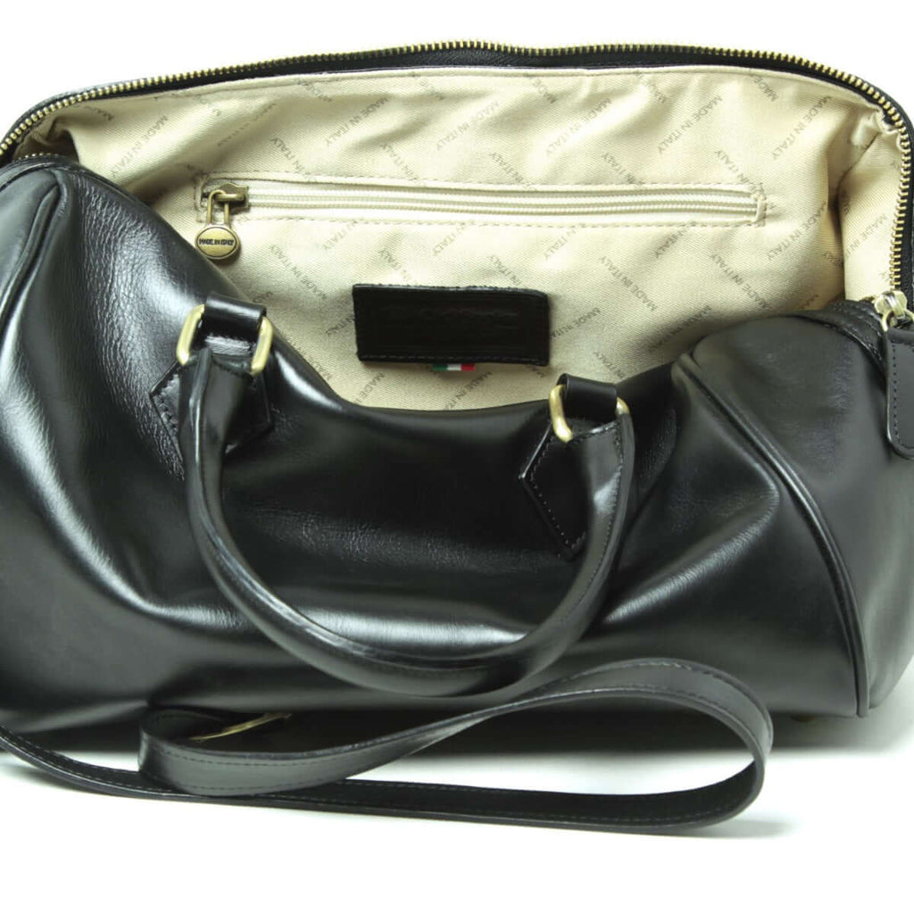 Vetrina Fiorentina -Bauletto due manici in pelle - nero-