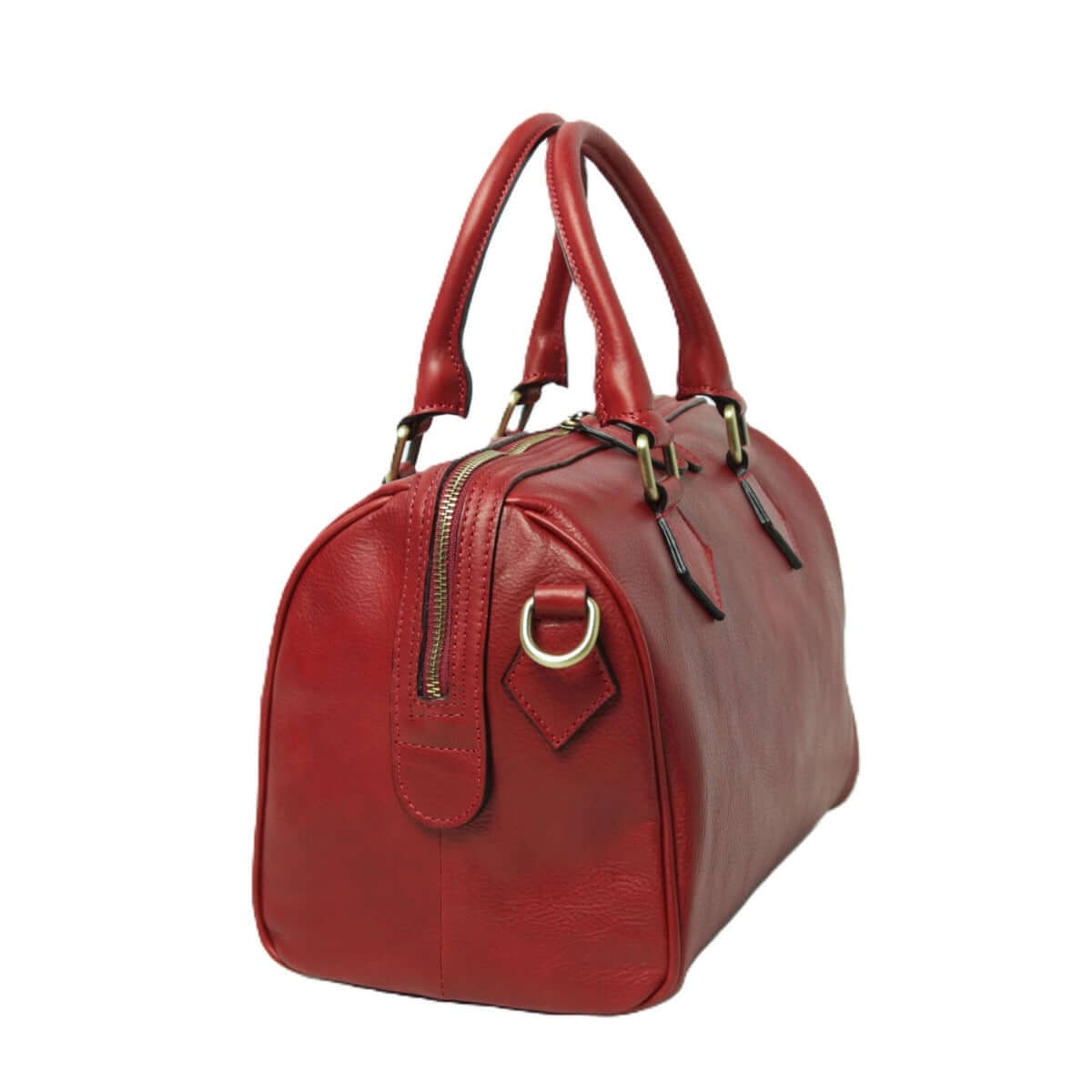 Vetrina Fiorentina -Bauletto due manici in pelle - rosso-