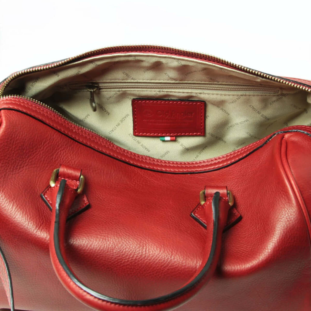 Vetrina Fiorentina -Bauletto due manici in pelle - rosso-