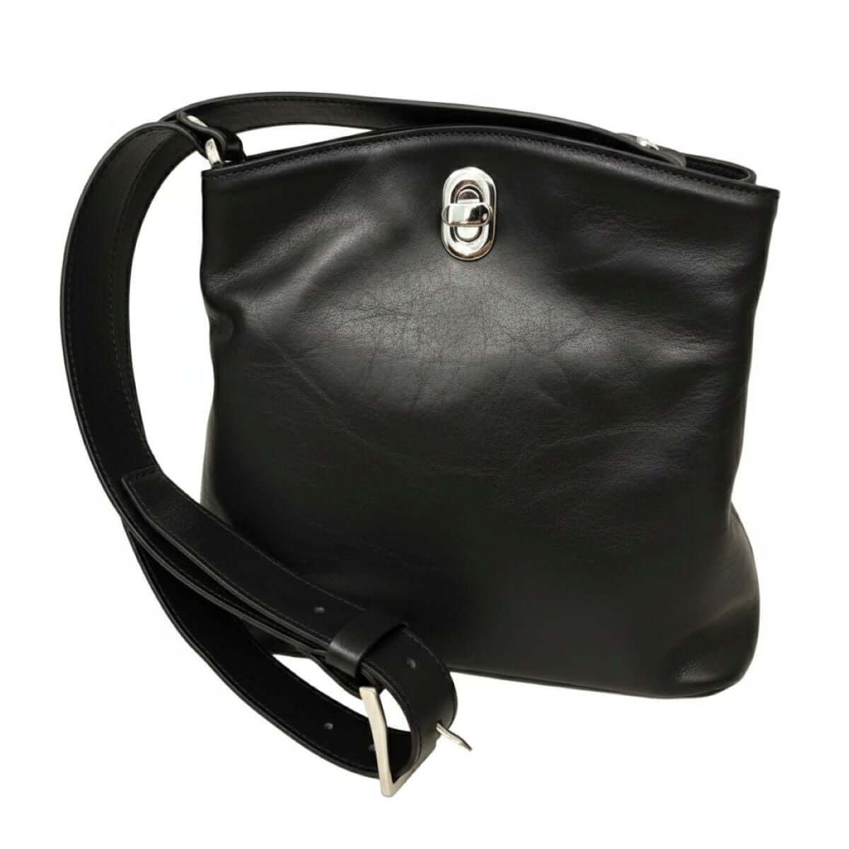Vetrina Fiorentina -Borsa a secchiello in pelle - Nero-