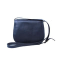 Borsa tracolla pelle vitello blu in cuoio di alta qualità, elegante e pratica.
