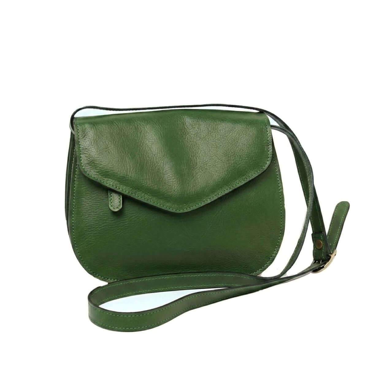 Vetrina Fiorentina -Borsa a tracolla di vitello pieno fiore - Verde-