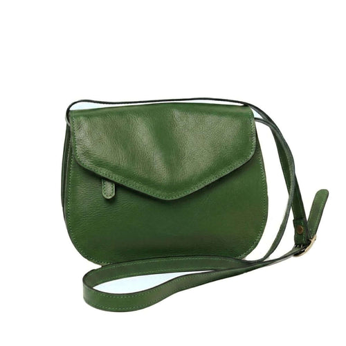 Vetrina Fiorentina -Borsa a tracolla di vitello pieno fiore - Verde-