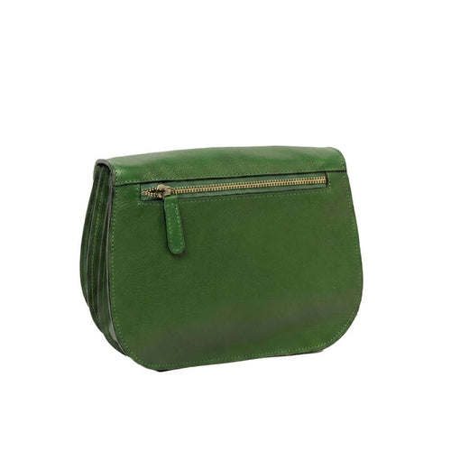Vetrina Fiorentina -Borsa a tracolla di vitello pieno fiore - Verde-