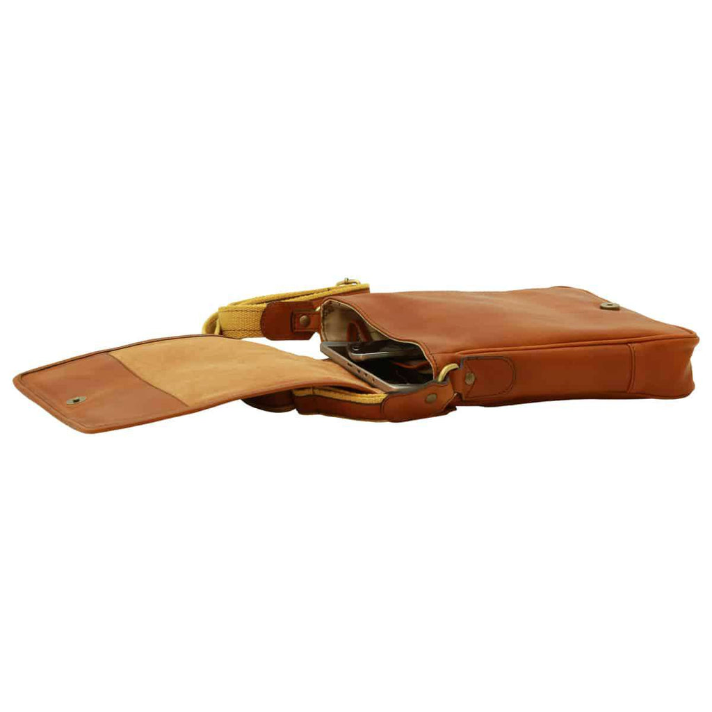 Vetrina Fiorentina -Borsa a tracolla in pelle. Gold-
