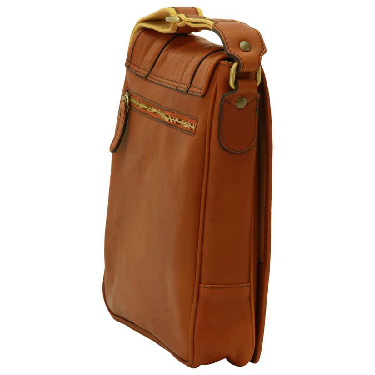Vetrina Fiorentina -Borsa a tracolla in pelle. Gold-