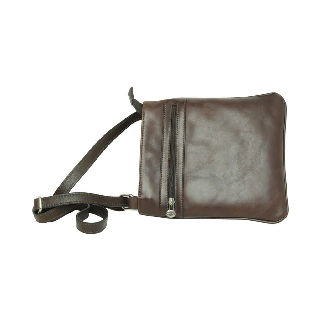 Vetrina Fiorentina -Borsa a tracolla in pelle - Marrone scuro-