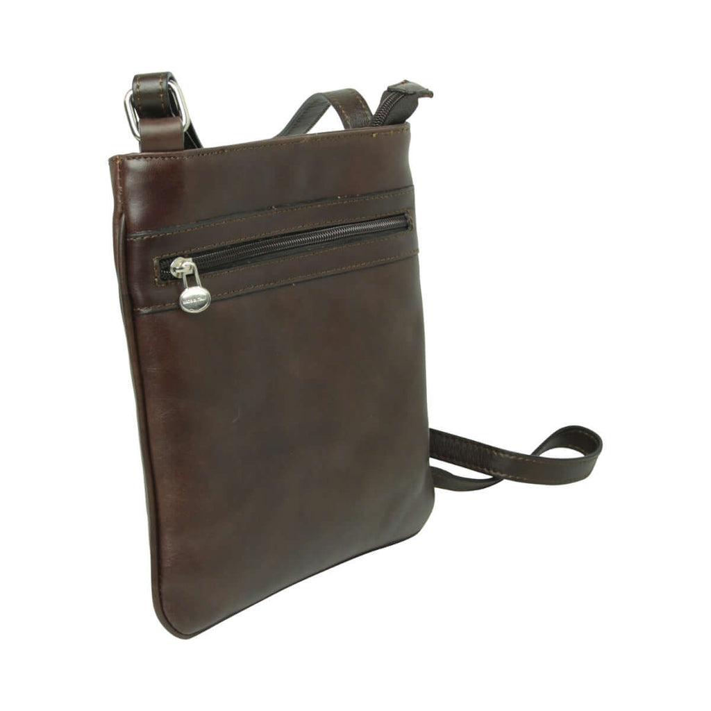 Vetrina Fiorentina -Borsa a tracolla in pelle - Marrone scuro-