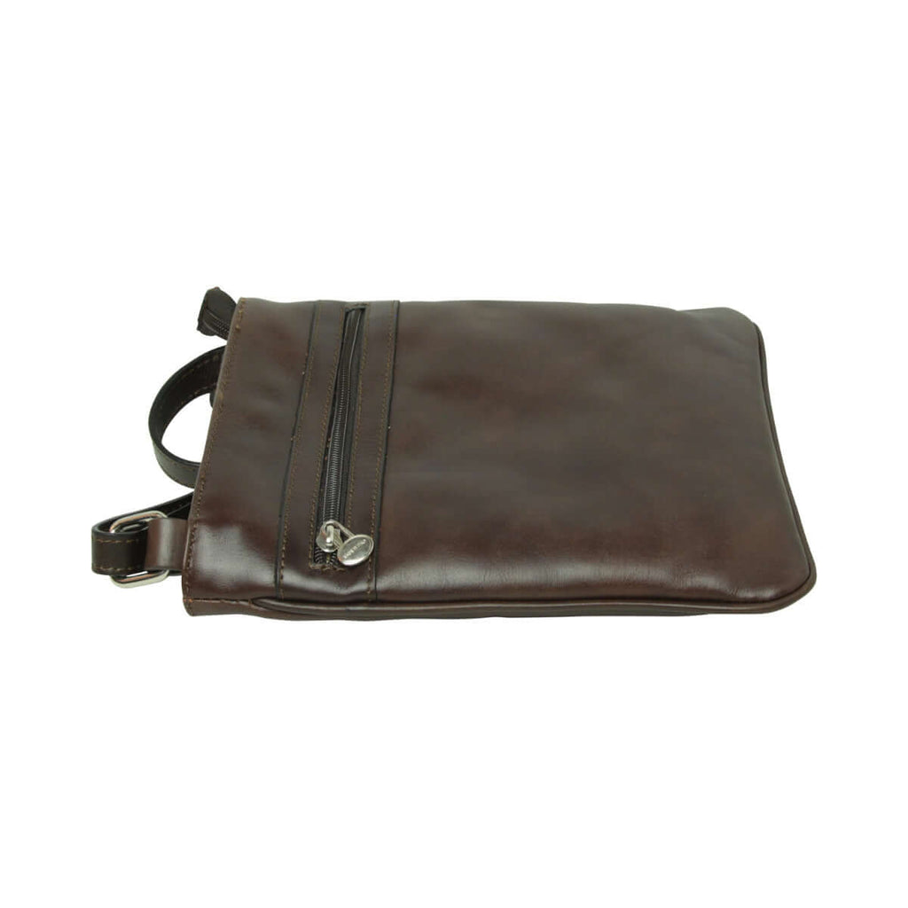 Vetrina Fiorentina -Borsa a tracolla in pelle - Marrone scuro-