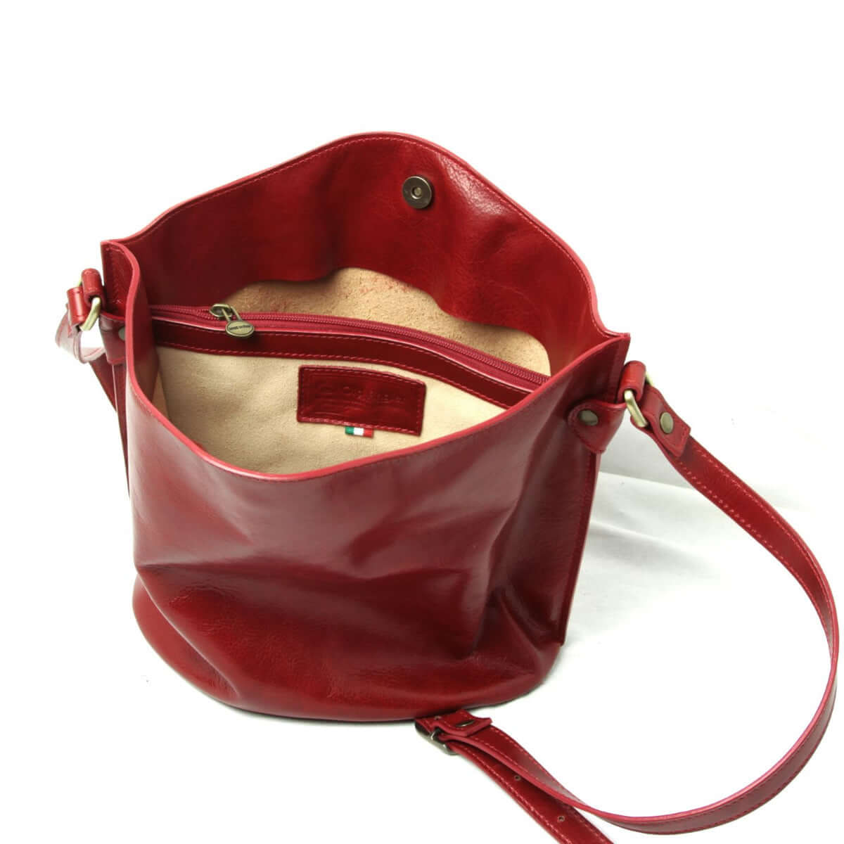 Vetrina Fiorentina -Borsa a tracolla in pelle - rosso-