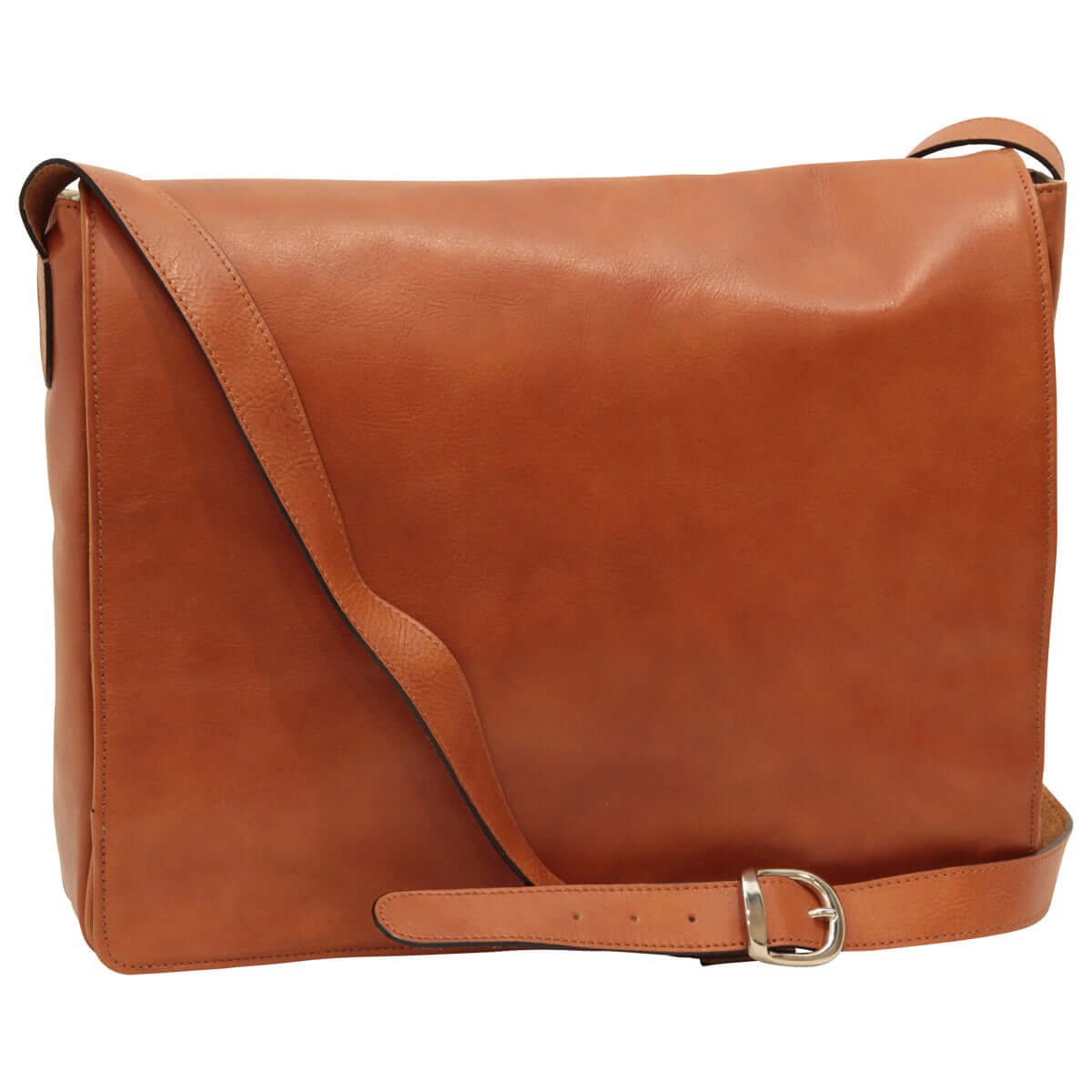 Vetrina Fiorentina -Borsa messenger uomo in pelle - Marrone Coloniale-