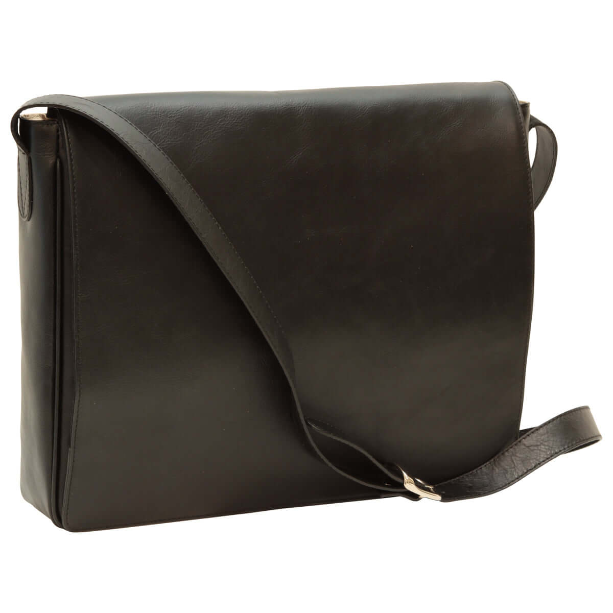 Vetrina Fiorentina -Borsa messenger uomo in pelle - Nero-