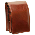 borsello in pelle marrone tracolla, borsa in pelle di vitello, elegante e funzionale