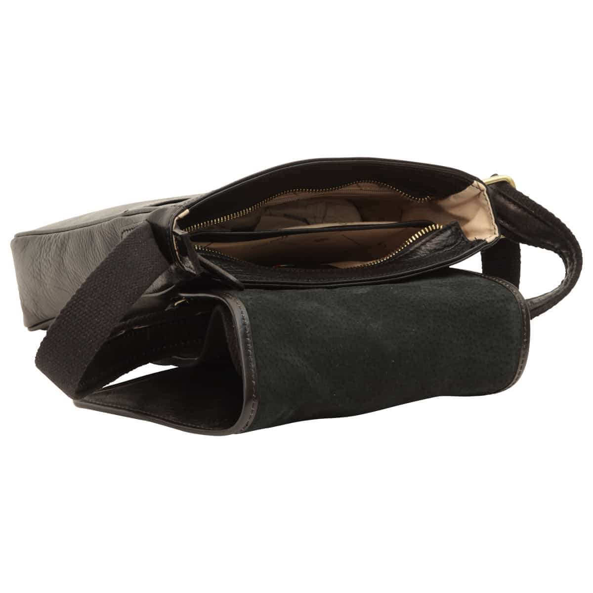 Vetrina Fiorentina -Messenger con chiusura magnetica. Nero-