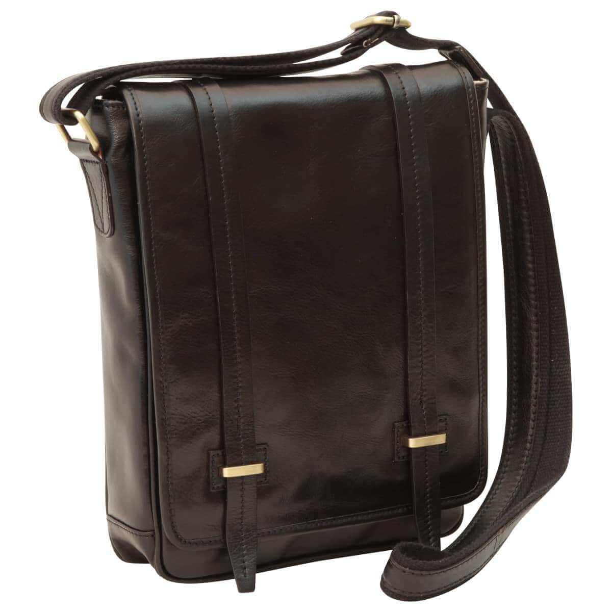 Vetrina Fiorentina -Messenger con doppia chiusura magnetica. Nero-