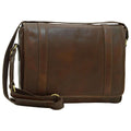 Messenger in vitello morbido marrone, elegante borsa a tracolla in vitello morbido conciato al vegetale.