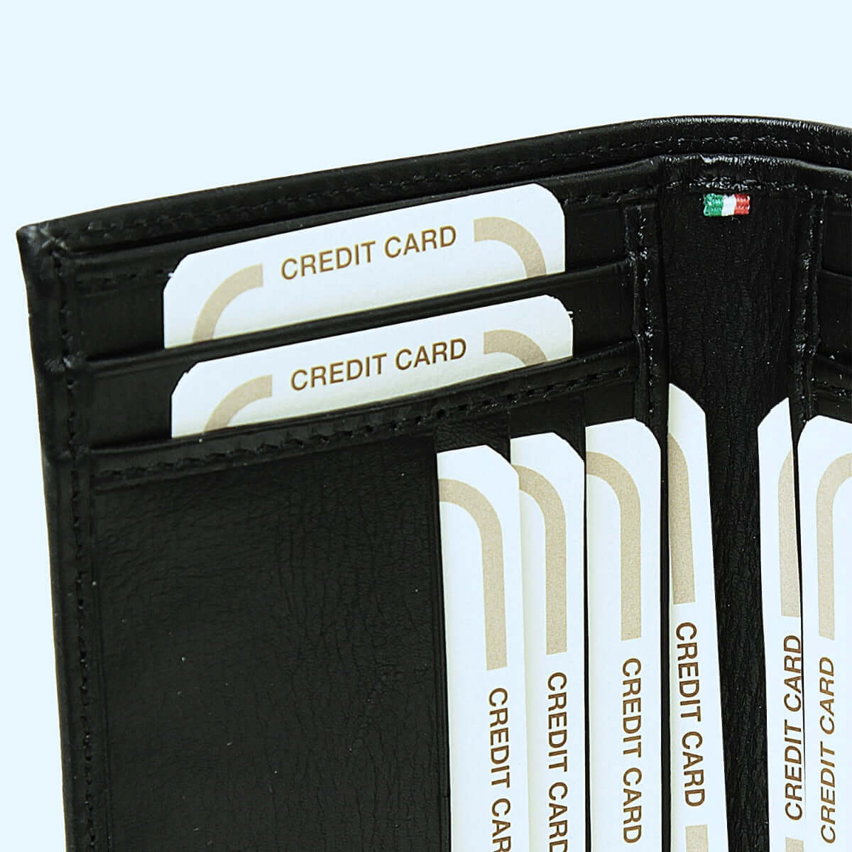 Vetrina Fiorentina -PORTA CARTE IN PELLE CON RFID-NERO-