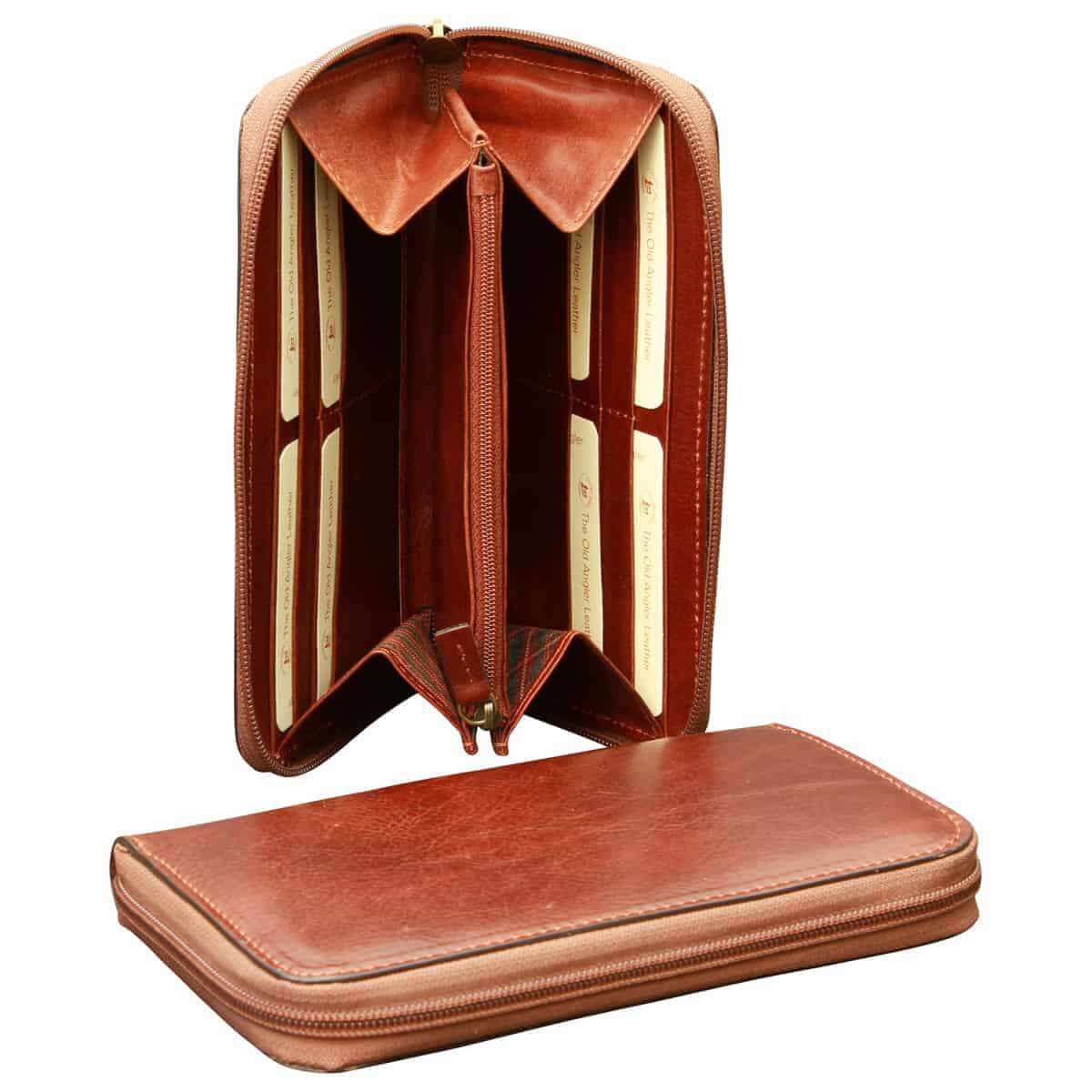 Vetrina Fiorentina -Portafoglio con portamonete interno. Marrone con RFID-