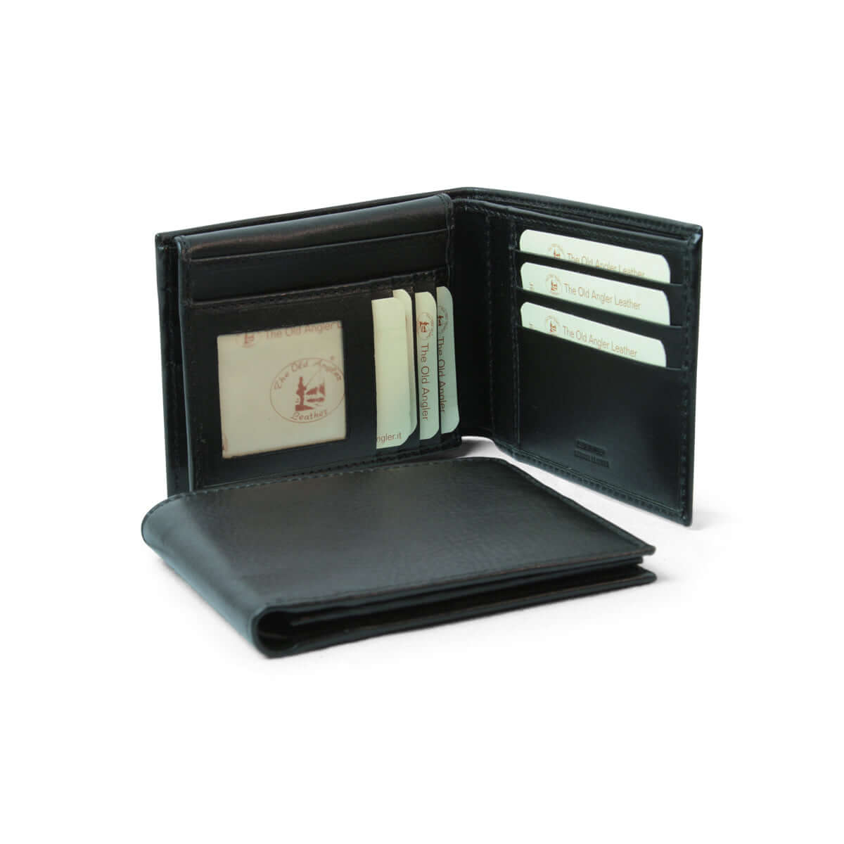 Vetrina Fiorentina -Portafoglio in pelle con schermatura RFID - Nero-