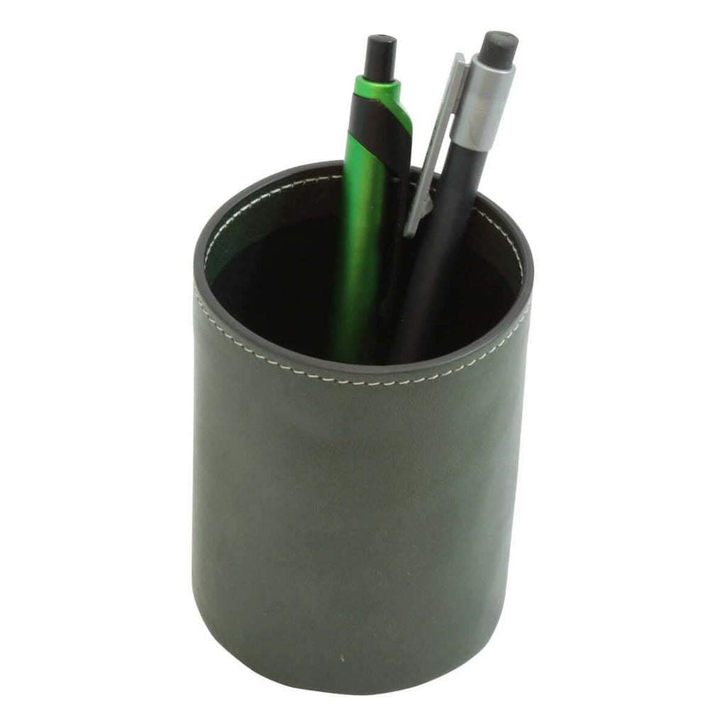 Vetrina Fiorentina -Set da scrivania in pelle - 5 pz verde-