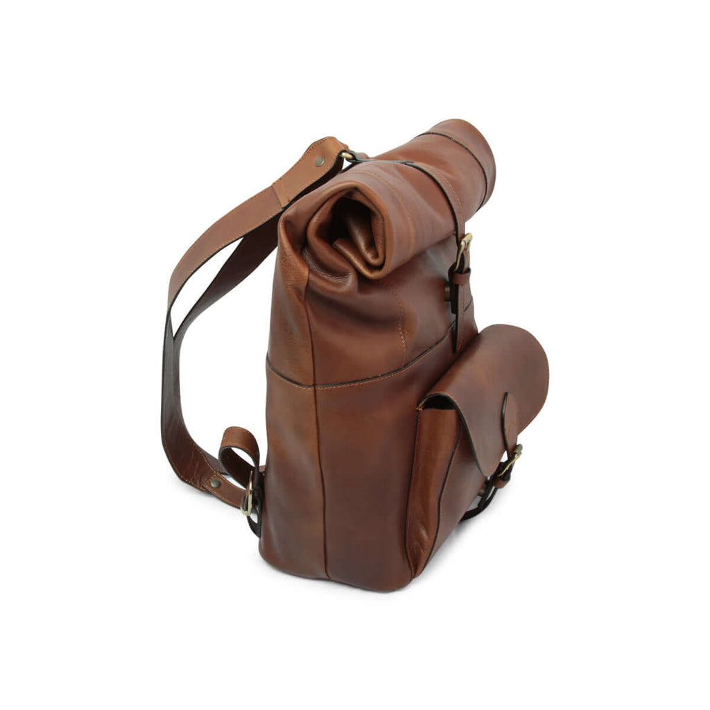 Vetrina Fiorentina -Zaino in pelle - castagna-