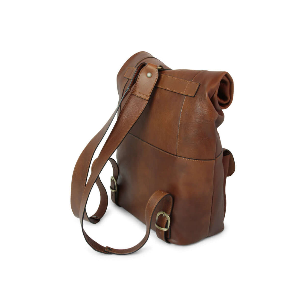 Vetrina Fiorentina -Zaino in pelle - castagna-