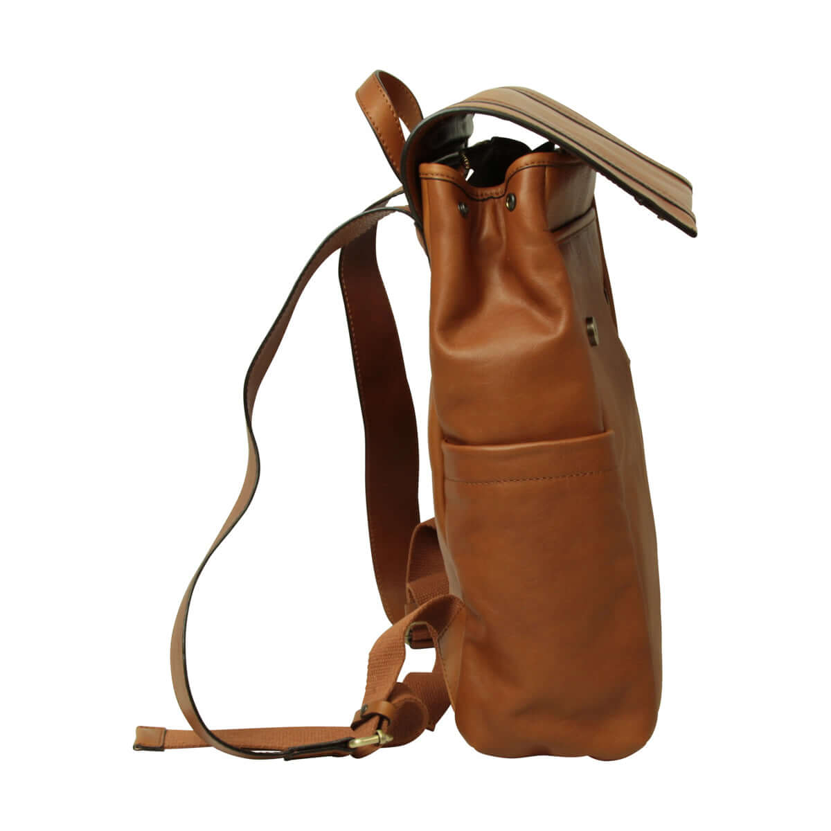 Zaino in pelle per laptop con fascia per trolley-Gold, design elegante e funzionale, ideale per i viaggi.