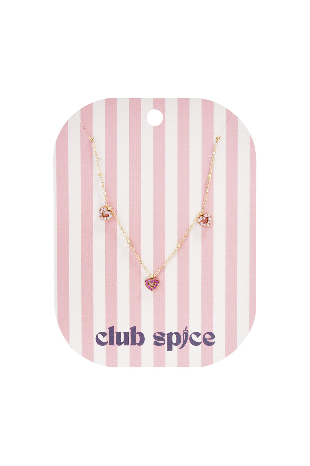 Collana con pietre rosa nei cuori